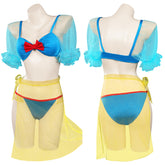 Snow White Cosplay Bademode Erwachsene Sommer 3tlg. Badeanzug